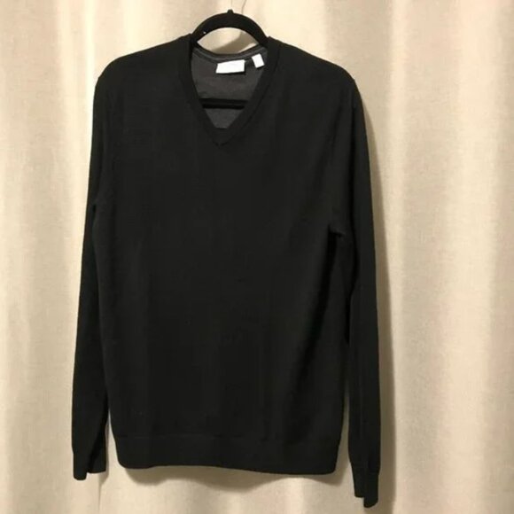 Calvin Klein 100% Merino Wool V-Neck Sweater - Picture 1 of 9